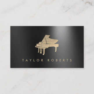Visita tarjeta de negocios de piano con efecto de Relieve