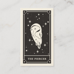 Visita Tarjeta de negocios de piercer de Boho Tarot Celes