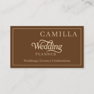 Visita Tarjeta de Negocios de Planificador de Bodas con L