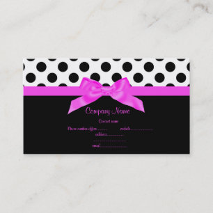 VISITA TARJETA DE NEGOCIOS DE PUNTO PINK Y NEGRO
