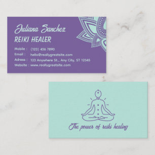 Visita Tarjeta de negocios de Reiki de estilo moderno púr