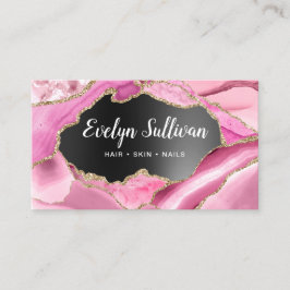 Visita Tarjeta de negocios de Relieve metalizado negro ro