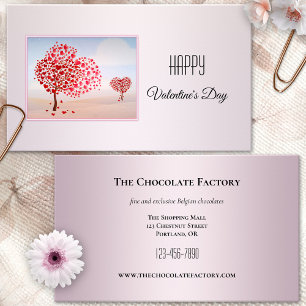 Visita Tarjeta de Negocios de San Valentín con Foto Perso