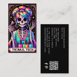 Visita Tarjeta de Negocios de Técnico de Uñas Negras Taro
