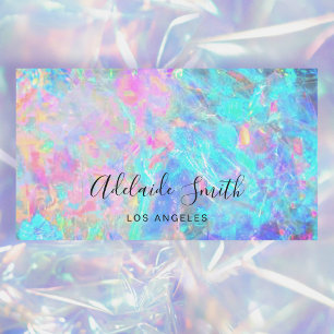 Visita tarjeta de negocios de textura opal de piedra