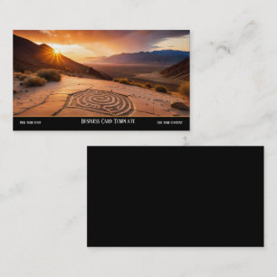 Visita Tarjeta de negocios del desierto al atardecer