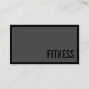 Visita Tarjeta de Negocios Deportiva Fitness Gris de Moda