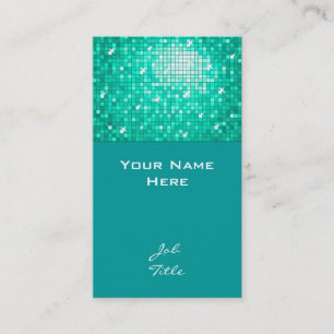 Visita Tarjeta de negocios Disco Tiles Aqua