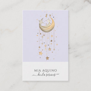 Visita Tarjeta De Negocios Doula Services Moon And Stars