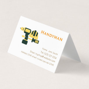Visita tarjeta de negocios editable de handiman services