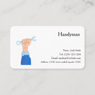 Visita tarjeta de negocios editable de handiman services