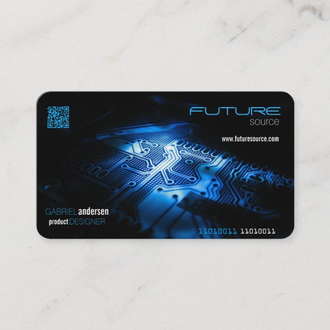Visita tarjeta de negocios electrónica de código qr (Anverso)