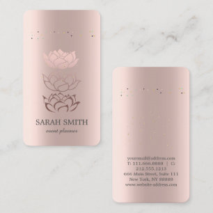 Visita Tarjeta De Negocios Elegante Cute Rosa Dorado Diam