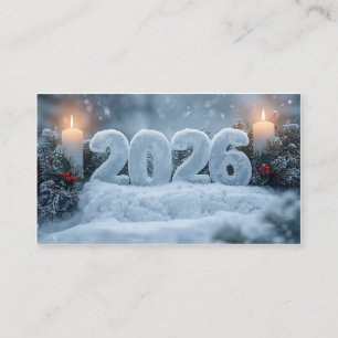 Visita tarjeta de negocios elegante y helada año nuevo 20