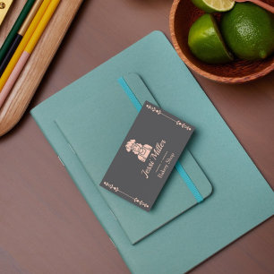 Visita Tarjeta de negocios elegante y minimalista en rosa
