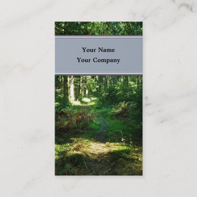 Visita tarjeta de negocios encantada de los bosques (Anverso)