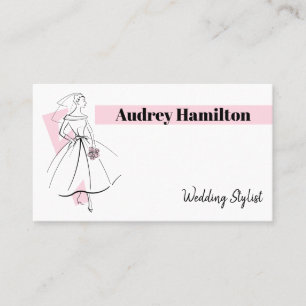 Visita Tarjeta de negocios Fashion Bride Pink Header