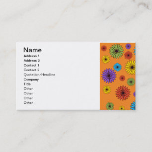 Visita Tarjeta de Negocios Floral Naranja Adorable