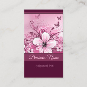 Visita Tarjeta de negocios floral rosa 2