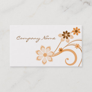 Visita Tarjeta De Negocios Floral Swirls, Peach