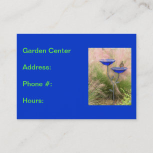 Visita Tarjeta de negocios Garden Center, azul real con p