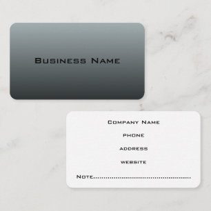 Visita Tarjeta de Negocios Gris Profesional