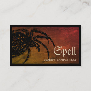 Visita Tarjeta de negocios Halloween de Spider Black Widd