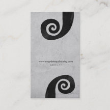 Tarjeta de negocios hecha a mano angustiada en esp