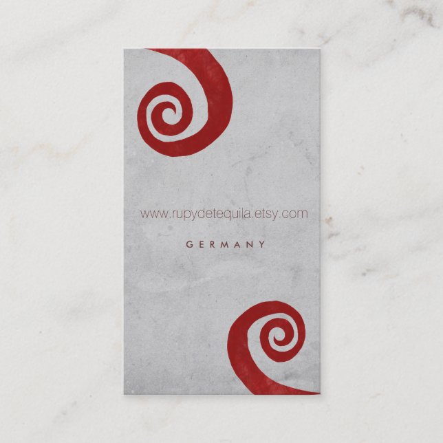 Visita Tarjeta de negocios hecha a mano angustiada en esp (Anverso)