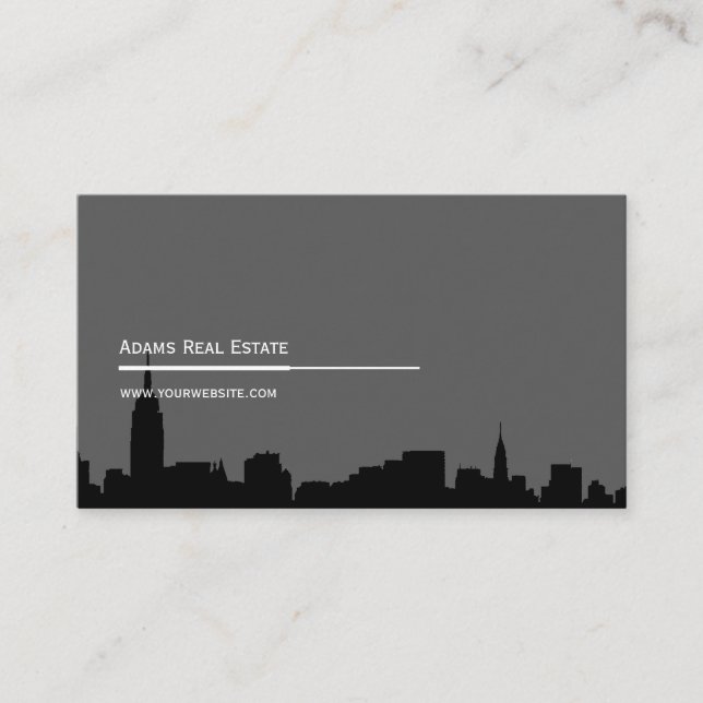 Visita Tarjeta de negocios inmobiliaria urbana moderna (Anverso)