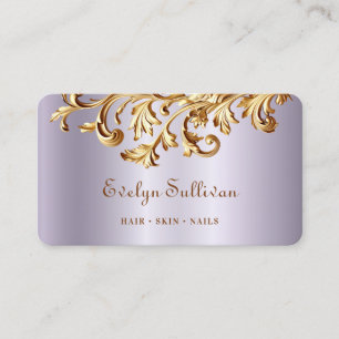 Visita Tarjeta de negocios Lavender and Gold Rococo