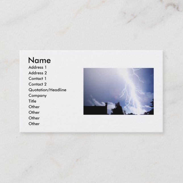 Visita Tarjeta de negocios Lightning (Anverso)