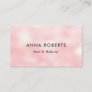 Visita tarjeta de negocios minimalista de shimmer rosa