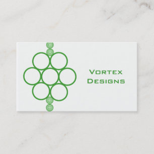 Visita Tarjeta de Negocios minimalista Mod Circles, Kelly