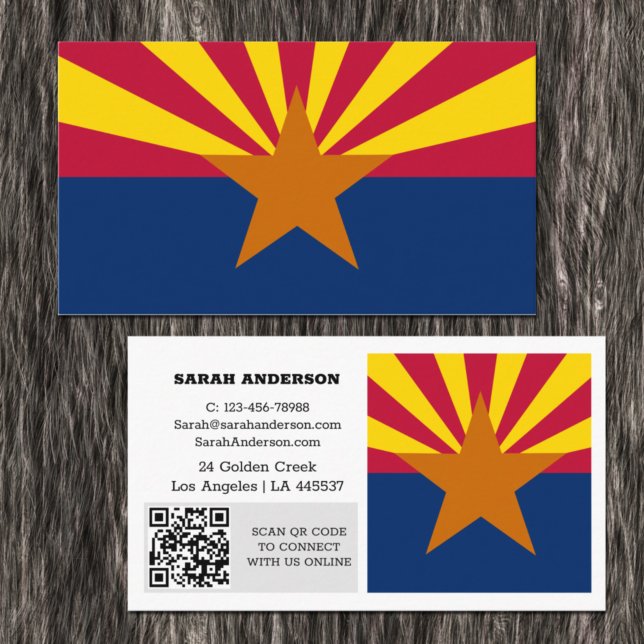 Visita Tarjeta de Negocios Moderna de Arizona, Bandera de (Subido por el creador)