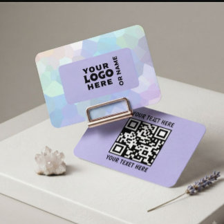 Visita Tarjeta de negocios moderna de código QR geométric