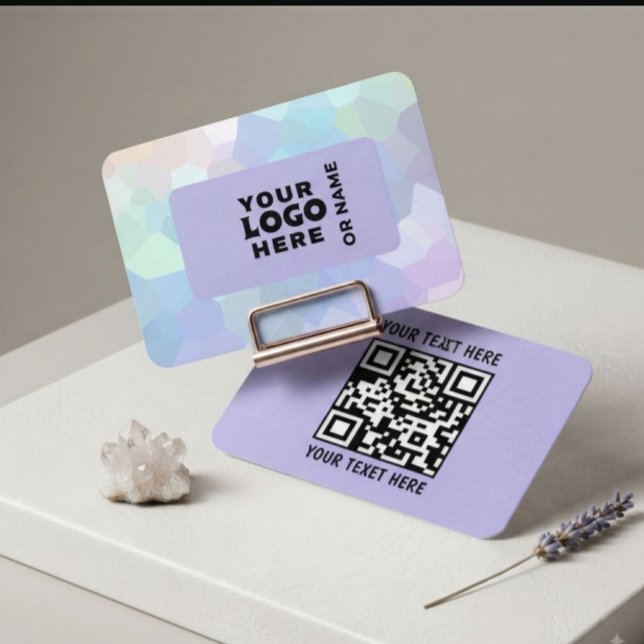 Visita Tarjeta de negocios moderna de código QR geométric (Subido por el creador)