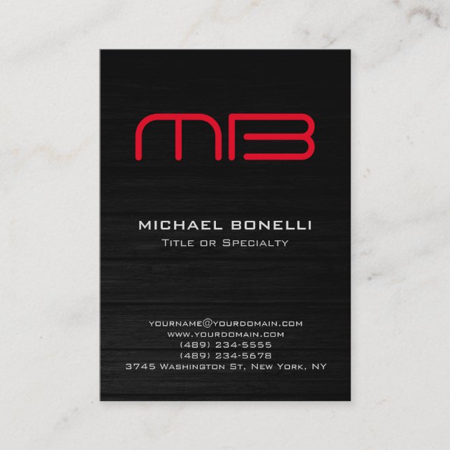 Visita Tarjeta de negocios moderna de fondo de madera (Anverso)