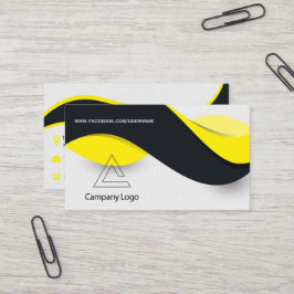 Visita Tarjeta de negocios moderna en amarillo y negro
