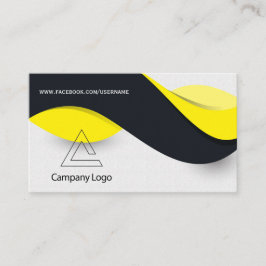 Visita Tarjeta de negocios moderna en amarillo y negro