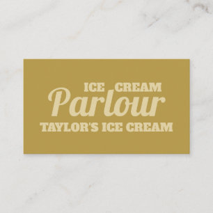 Visita Tarjeta De Negocios Moderna Ice Cream Parlour
