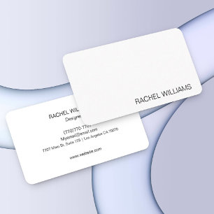 Visita Tarjeta de Negocios Moderna Profesional en Blanco