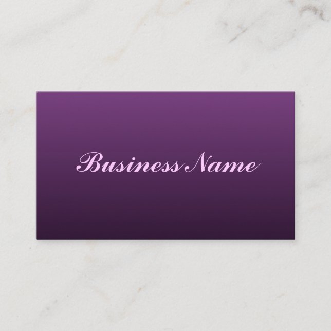 Visita Tarjeta de Negocios Morado Oscuro (Anverso)