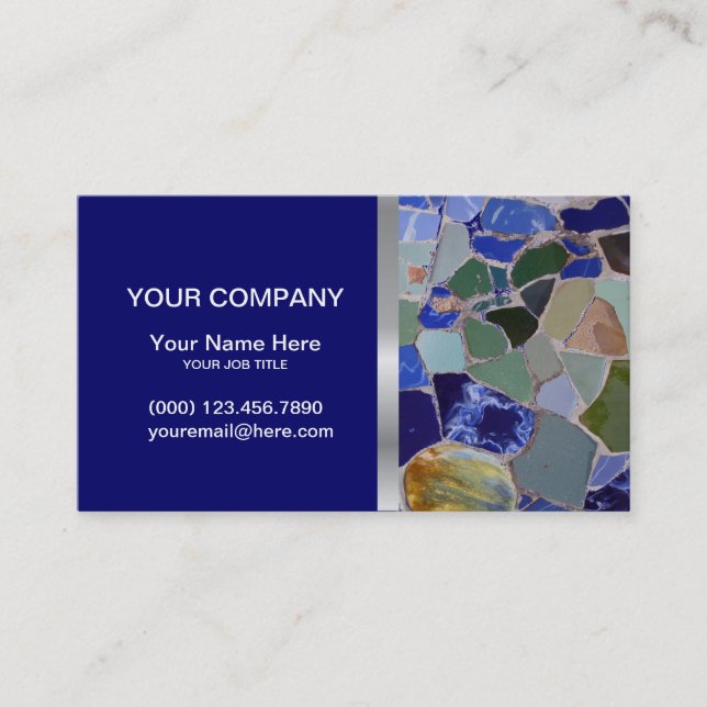 Visita Tarjeta de negocios Mosaicos elegante (Anverso)