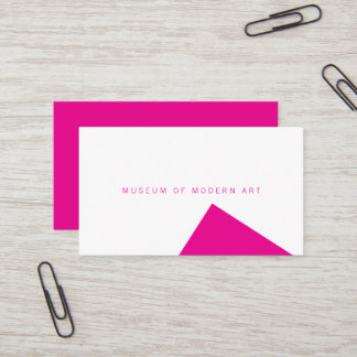 Visita Tarjeta de Negocios Museo Minimalista Ángulo Front
