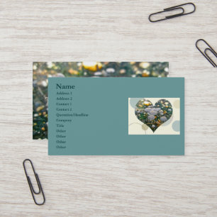 Visita Tarjeta de negocios Mushroom Garden Heart