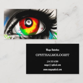 Visita Tarjeta de negocios oftalmólogo. Impresionante ima