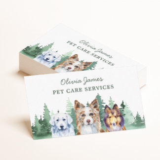 Visita Tarjeta de negocios para el cuidado de mascotas co