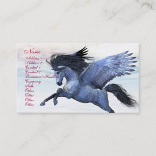VISITA TARJETA DE NEGOCIOS PEGASUS DE PLATA