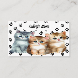 Visita Tarjeta De Negocios Personalizada Para Cattery Cut